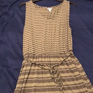 Green and gray dress